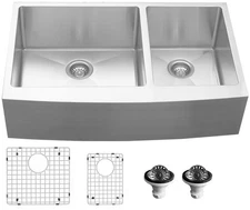 Karran USA EL-87-PK1 Elite 36" Farmhouse Double Basin Stainless - Stainless