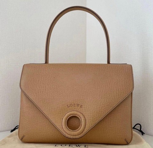 Loewe Women Bag Heritage Handbag Circle Logo Leather Flap Limited Edition VHTF D