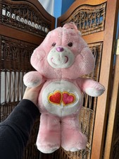 Kenner Care Bears Love-A-Lot Bear 12" Plush Stuffed Animal Vintage 1983 Hearts