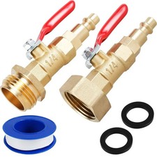 2 Pieces Brass RV Winterizer Hose Adapters for Sprinkler and For Garden Hose