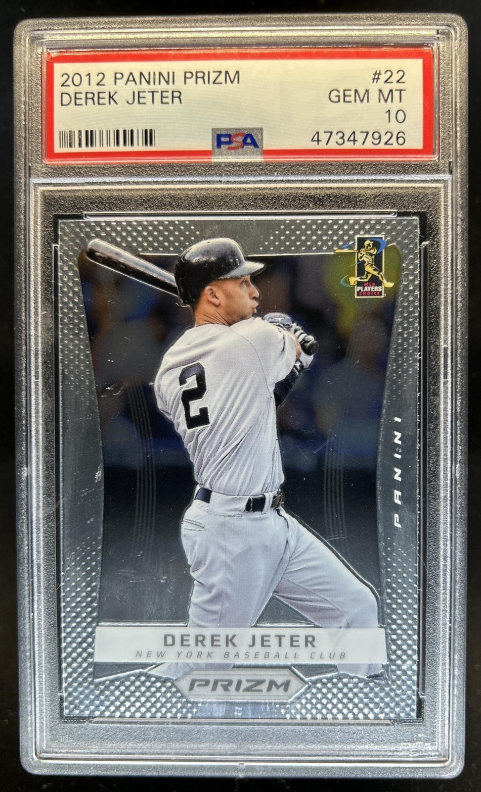 2012 Panini Prizm Derek Jeter #22 New York Yankees PSA 10 GEM MINT