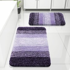 Arotive Bathroom Rugs Sets 2 Piece Shaggy Soft And Absorbent Microfiber Bath