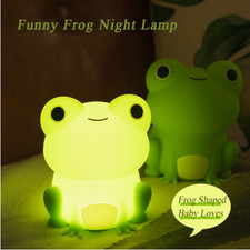 Night Lamp for Kids Frog Soft Silicone Sleeping Night Light Dimmable Timer Recha