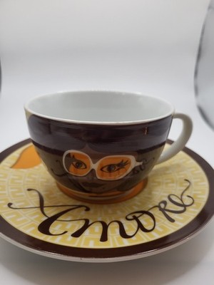 Ritzenhoff Amore Mio Cappuccino Cup Saucer MCM Melissa Sunjaya  Design Retro