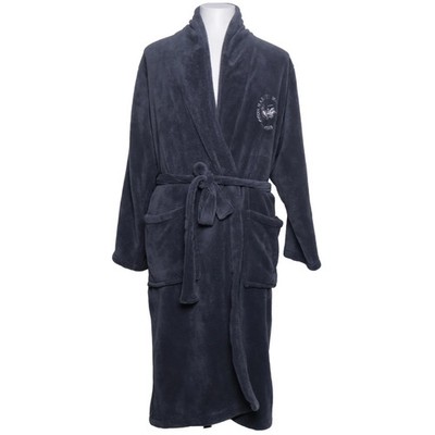Harvey Miller, Bademantel, Größe: L, Grau, Polyester, Einfarbig, Fleece #Y5d
