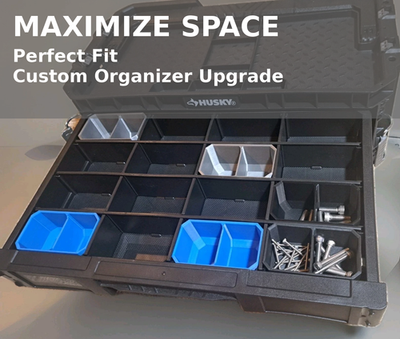 #ad 4 Pack Husky Connect Nesting Cups Custom Fit Drawer Divider Bins $23.95