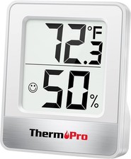 ThermoPro TP49 Digital Hygrometer Indoor Thermometer Humidity Oyster White