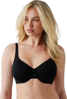 Wacoal 855473 Ever Flexing Unlined Underwire Full Coverage Bra Large Black NWOT