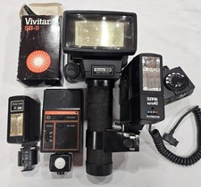 Misc Vivitar  SUNPAK Flashes  Accessories as shown