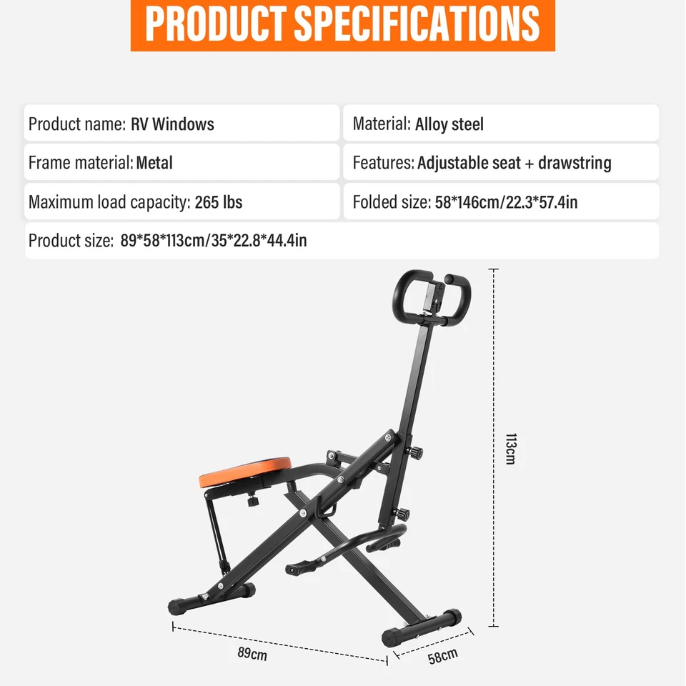 Maschine Bauchtrainer Bauchmuskeltrainer Einstellbar 120kg Schwarz - Bild 2 von 4