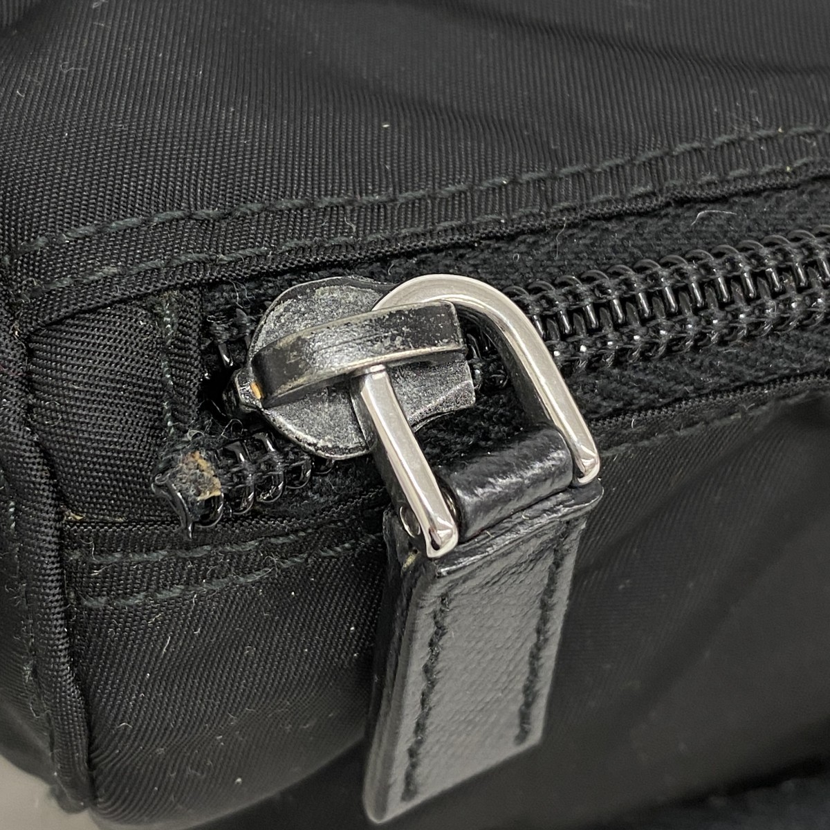 Auth [6ba1391-k] PRADA Shoulder Bag Test Nylon Black Silver metal fitting [P... thumbnail 7