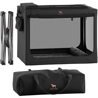 NOAH & PAW COLLAPSIBLE DOG CRATE 30 INCHES, LARGE DOG CRATE, 30*21*21 - BLACK