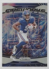 2024 Panini Prizm Fireworks Silver Prizm Malik Nabers #21 12c4