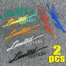 2pcs Chrome Limited Edition Logo Emblem Badge Car Body Sticker Decal Accessories