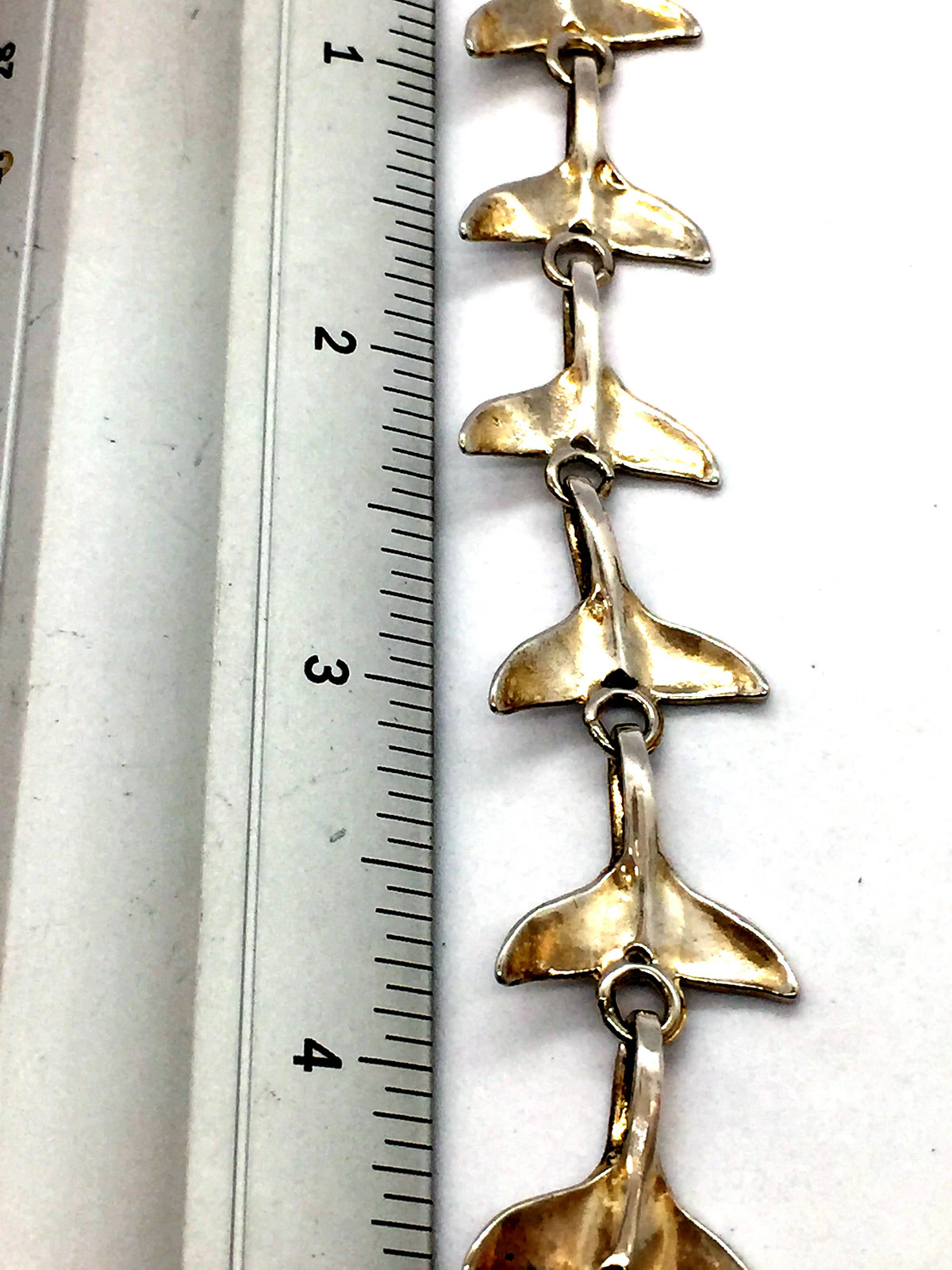 Solid 925 Sterling Silver Dolphin Tail Bracelet - image 3