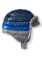 Wonder Nation Toddler Boys Trapper with Faux Fur Lining chinstrap winter hat