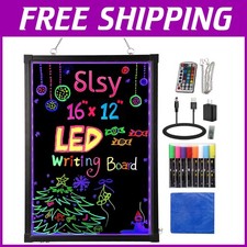 Neon LED Writing Board 16"x12" with Markers