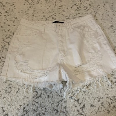 Yolo Brand Jean Shorts Size Large With Rips And Frayed Bottoms ￼