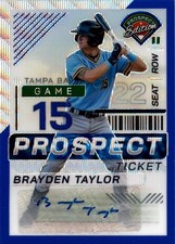 2024 Panini Prospect Edition #102 Brayden Taylor Blue Wave Signatures Holo #/75