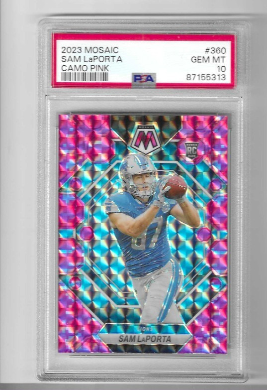 Sam LaPorta Panini Mosaic #360 Pink Camo