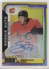 2018 O-Pee-Chee Platinum Rookie Autos Rainbow Color Wheel Spencer Foo Auto c5r