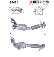 Katalysator FÜR Ford Focus II (Da , Hcp, Dp) - AS 20425