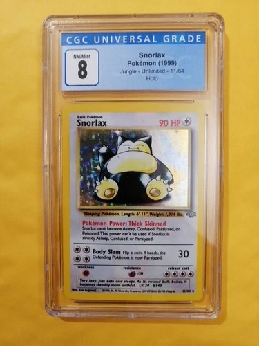 Snorlax Holo Pokemon Jungle NM CGC 8