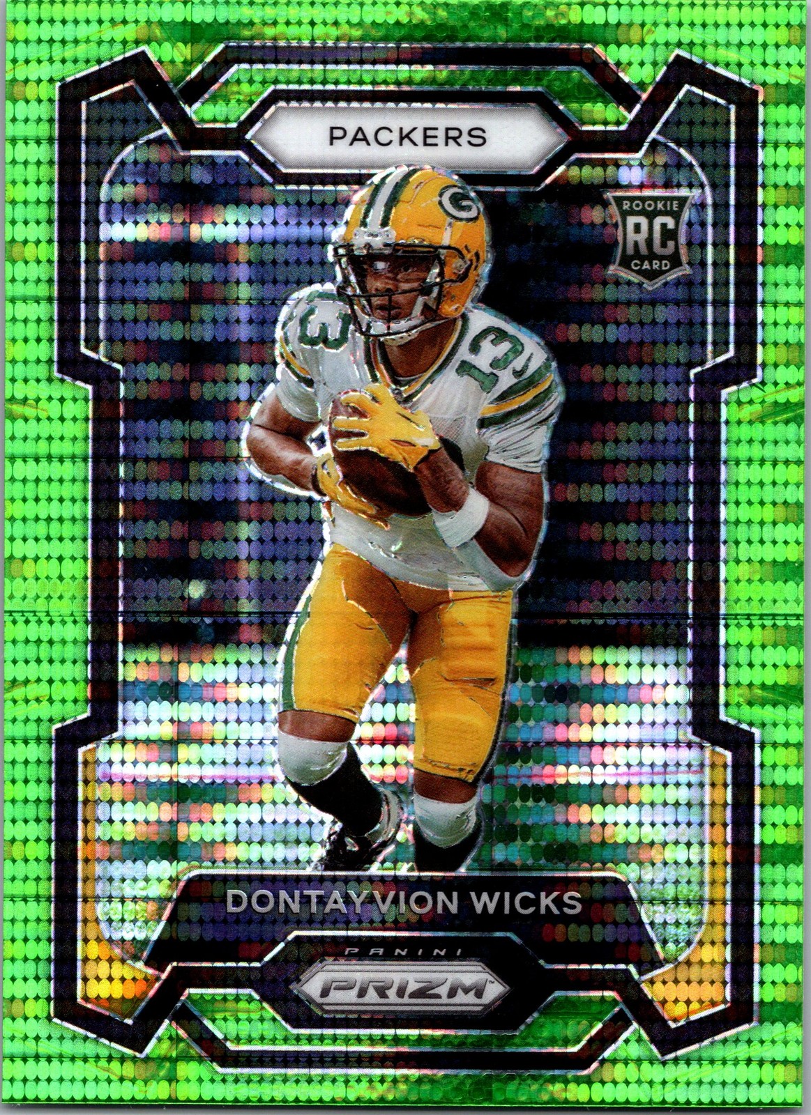 2023 Panini Prizm #333 Dontayvion Wicks Neon Green Pulsar
