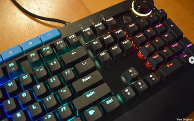 AUKEY KMG17 Mechanical Keyboard Blue Switches 104 Key with Volume Control Button