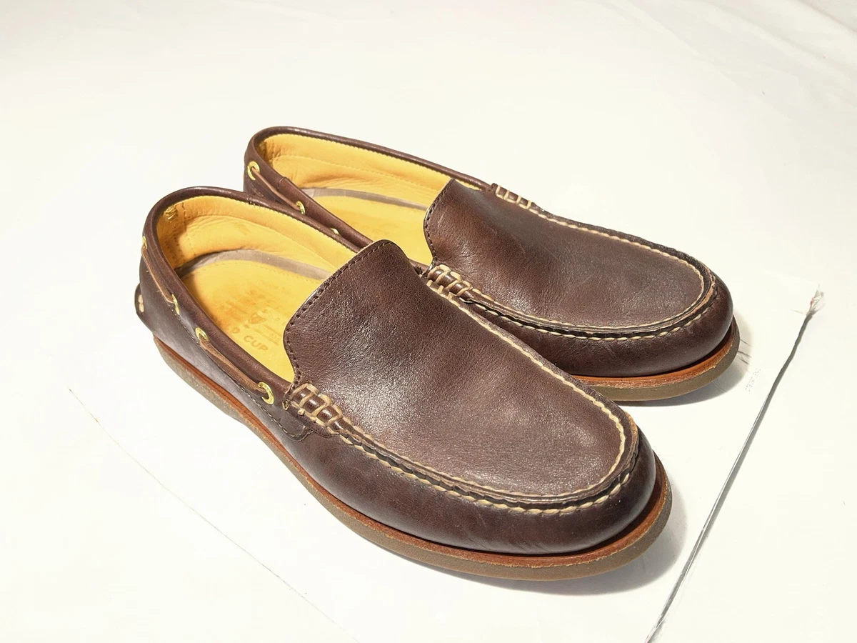 Sperry Gold Cup Penny Loafers Leather Brown Slip On Shoes Men\'s Size 10M EU 43 Gold Cup Loafer Leather Upper Casual Shoes for Men for sale  main image 3