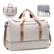 Travel Duffle Bag with Shoe Compartment, XL Weekender Bags for Women, Carry O...