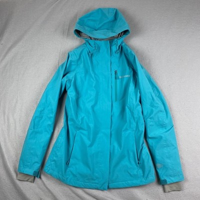 Columbia Parkchester Hill Jacket Womens Small teal Omni Tech Heat Hooded Coat