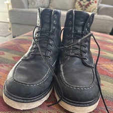 Vintage Red Wing Black Mens Boots Sz 9.5 EE 4321 