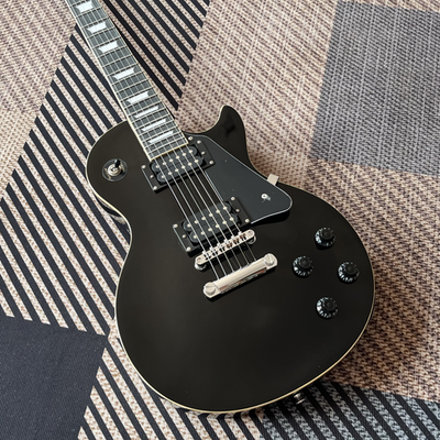 #ad in stock Standard Black Electric Guitar cream binding chrome hardware hot sell $189.00