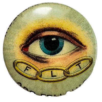 All Seeing Eye  IOOF Independent Order of Odd Fellows 1.25'' Celluloid Pinback