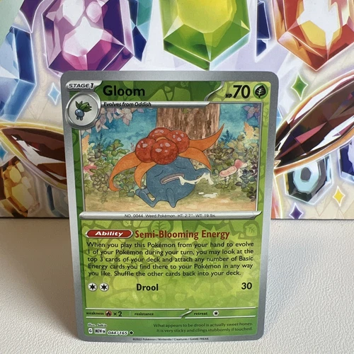 Gloom 044/165 Reverse Holo Uncommon Pokémon Scarlet & Violet 151 English - NM