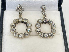 Antique Circa 1870 Gold & Silver Set 1.5ct Diamond Earrings. Goldmine Jewellers