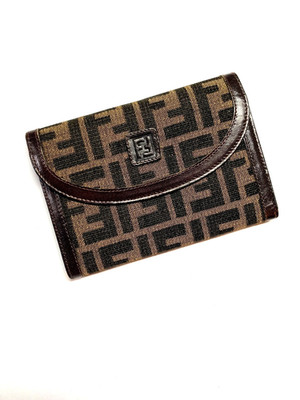 Fendi Portemonnaie Geldbörse Vintage Muster Zucca FF Canvas Italy Original