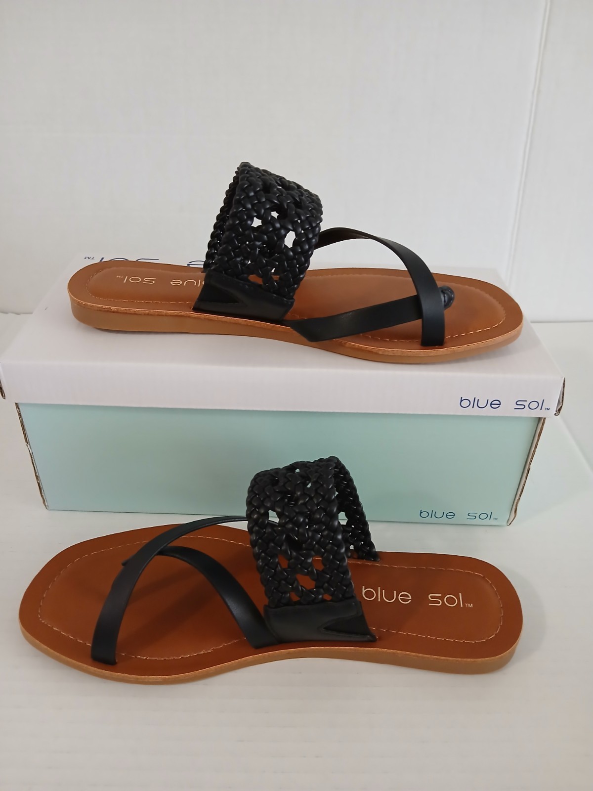 SAOLA Sandalo piatto Blue Sol taglia 6 5M colore nero comfort nuovo