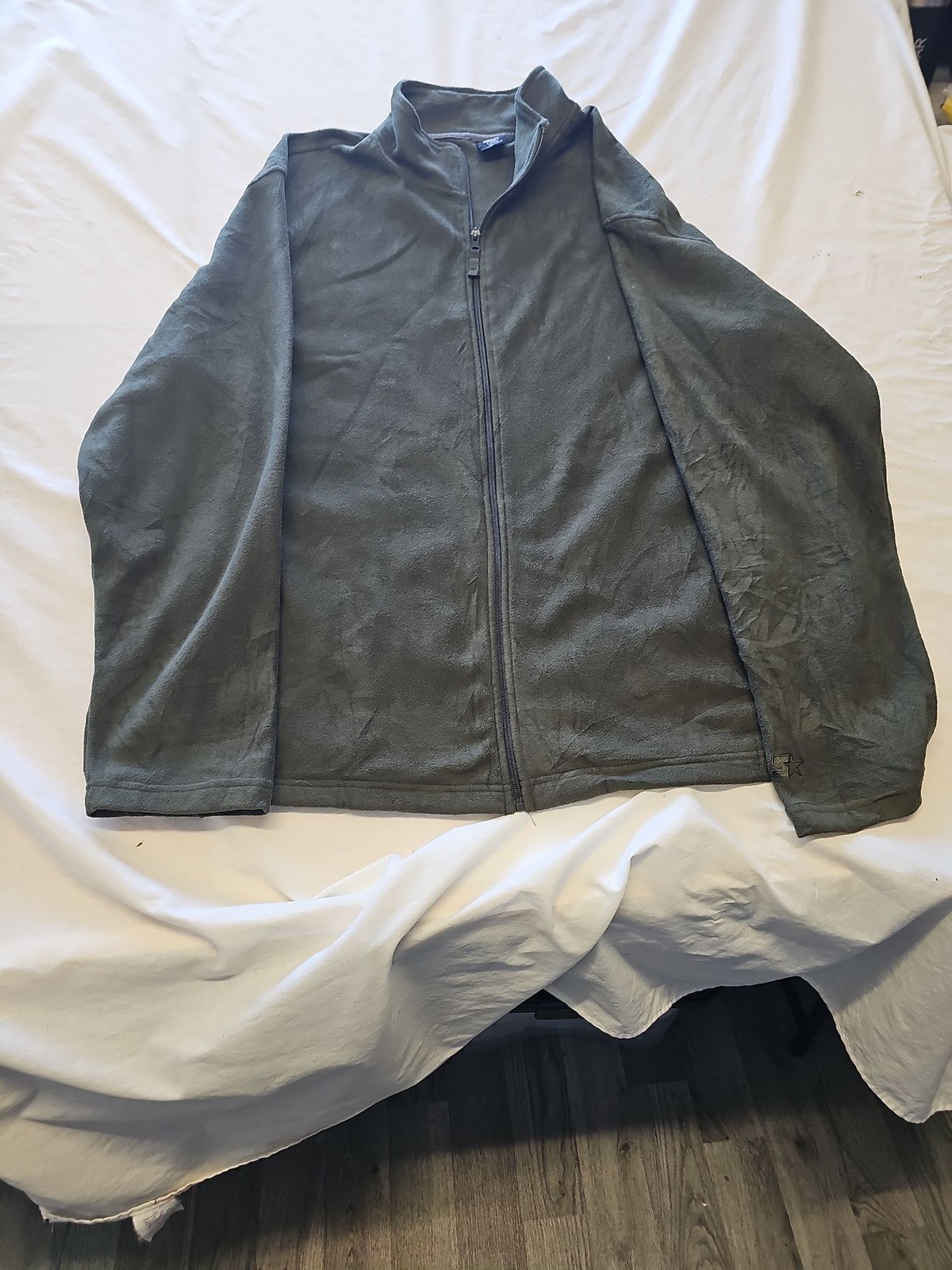 Vintage Starter Men's Charcoal Grey Full-Zip Fleece Jacket 2XL AA909 image 3