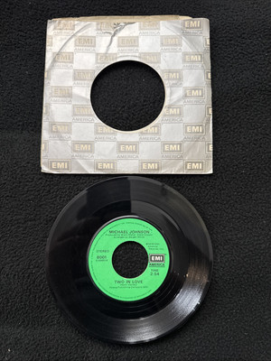 Michael Johnson  Bluer Than Blue/ Two In Love  1978 EMI America 8001 7'' 45 VG