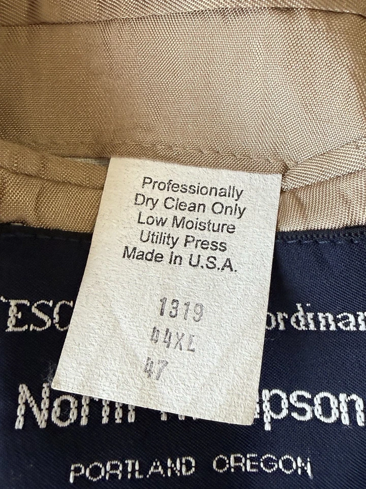 Blazer Norm Thompson Marrón De Colección Pana Forrado Abrigo Deportivo Chaqueta Talla 44 XL EE. UU. Foto 4 de 4