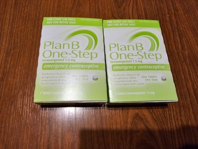 Lot of 2 Plan B One-Step Emergency Contraceptive 1.5mg Single Dose Boxes 06/2028