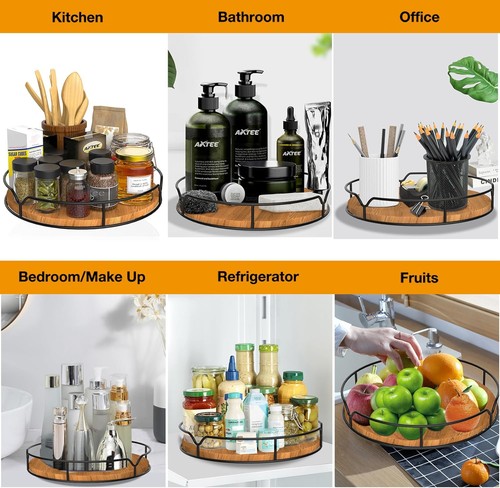 Lazy Susan Turntable Organizer for Cabinet Pantry Kitchen Countertop - Picture 4 of 5