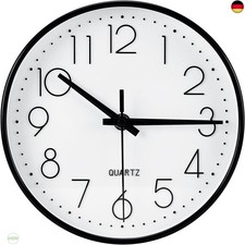 Rund wanduhr, 20cm Wanduhr, Modern Ohne Tickgeräusche Quarz dekorative Uhren,