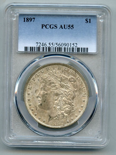 1897 Morgan Silver Dollar PCGS AU 55
