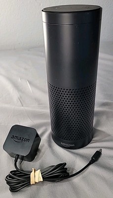 Amazon Echo SK705DI 1st Gen Smart Speaker Black With Original Power Cord- Alexa