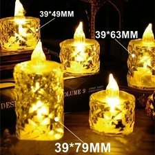 Flameless LED Candle Lights   Crystal Electronic Tea Lights 3  24 PCS 