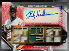 2021 Topps Triple Threads Auto Relics Ruby RICKEY HENDERSON #TTARRHE 1/1