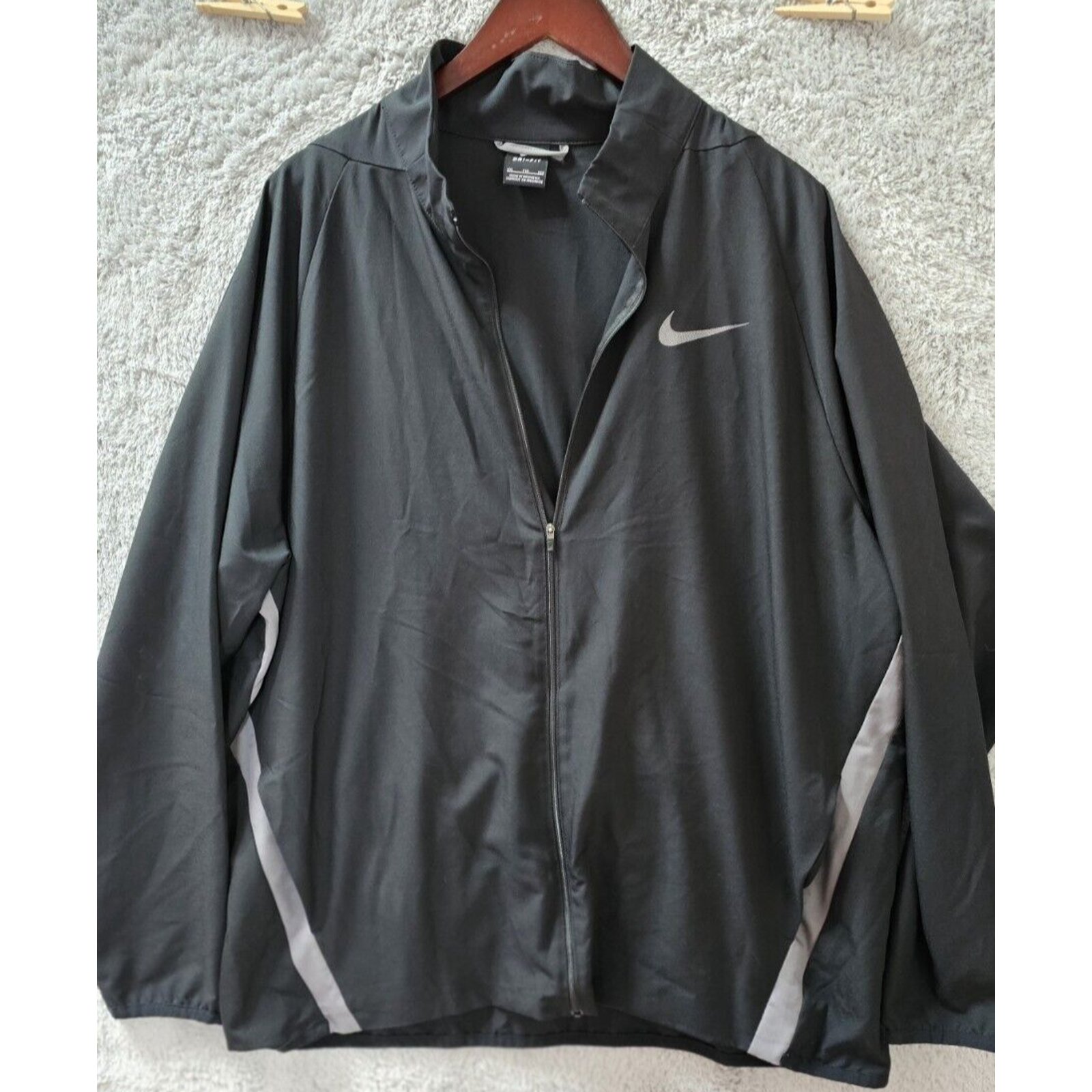SACAI X NIKE Giacca da allenamento uomo Nike Dry Fit tessuto nero 928010 golf corsa uomo XXL 2X